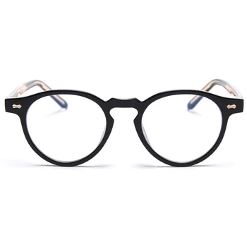 Peekaboo retro okrúhle okuliare pre ženy tr90 transparentné čierna anti modrého svetla, optické okuliare, rám pre mužov kórejský štýl acetát