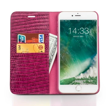 QIALINO pravej Kože Telefón puzdro pre iPhone 8 Módne Ručné Kartu Luxusné Ženy Flip Cover pre iPhone8 Plus 4.7/5.5 palcový