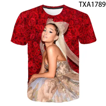 2020 Ariana Grande 3D Tričká Bežné Muži, Ženy, Deti Móda Krátky Rukáv Chlapec dievča Deti Vytlačené T-shirt Zaujímavé Topy Čaj