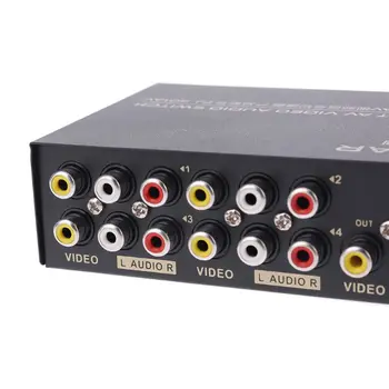 4 Port, Vstup 1 Výstup Audio Video AV RCA Prepnite Prepínač pre Výber Poľa Nové 2019 Nové