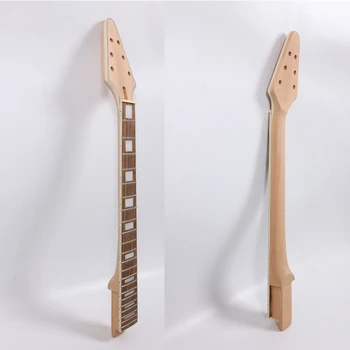 Nedokončené Elektrická Gitara Krku Nahradenie 22Fret 24.75 v Mahagon+Rosewood Hmatník Diy Gitara Projektu
