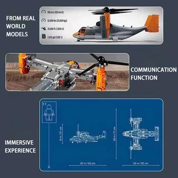 2020 Novú Techniku, Bell-boeing V-22 Osprey Lietadlo Airbus Auto Stavebné Bloky Kompatibilné 42113 Tehly Deti Hračky, Vianočné Darčeky