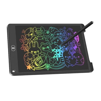 2 Balenia LCD Písanie Tablet, 12 Palcový Farebný Kreslenie Pad,Elektronické Doodle Rada Darčeky pre Deti Office Memo Domov Tabuľa Čierna