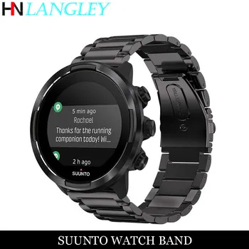 24mm Nové Nerezové Watchband Náramok na Zápästie pre SUUNTO 9/ Suunto 9 Brao /Suunto D5/ Suunto Spartan Sport Zápästie HR Baro
