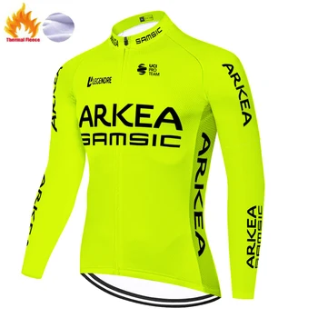 2020 cyklistika dres zimné TÍM ARKEA uniforme ciclismo hombre jersey ciclismo bicykli zimná fleece, dlhý rukáv Cyklistika dres