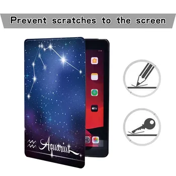 Pre Apple iPad mini 1 2 3 4 5 PU Vytlačené Kožené Stojan Tabletu Folio Kryt-Ultra-tenké Star Stojan tabletu Prípade