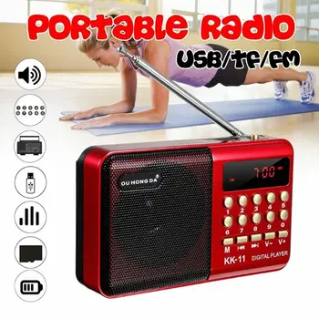 Prémiové Dobíjacie Mini Prenosné Ručné K11 Rádio, Multifunkčný Digitálny FM USB TF MP3 Prehrávač Reproduktor Zariadení, Dodávky Nové