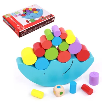 Hračky pre deti Montessori Mesiac Rovnováhu Stavebné Bloky Hry Detí Vzdelávacie Drevené Hračky pre Chlapca Narodeninám