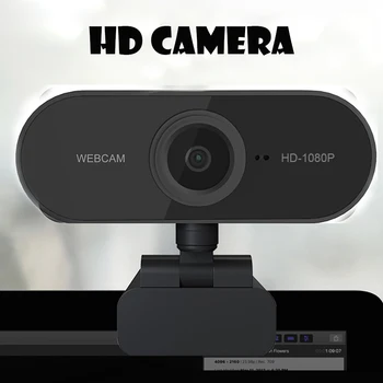 Mini Otočná HD 1080P Webcam Počítač PC Webová Kamera s Mikrofónom Kamery pre Live Broadcast Video Telefonovanie Konferencie Práce