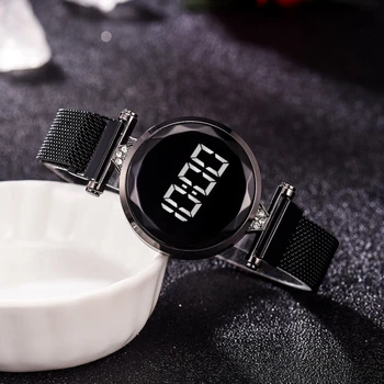 LED Displej Ženy Sledovať Magnetické Elektronické Módne Ocele 2020 Dizajnér Lojálni Luxusné Lady Darček Reloj Mujer Značky Magnet Náramok