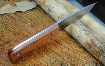 58HRC santalového dreva taktický nôž na prežitie výsadkár čepeľ z nerezovej ocele potápanie rovný nôž outdoor camping lovecký nôž