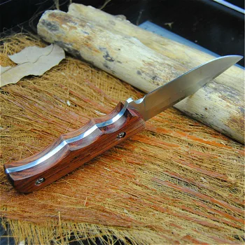 58HRC santalového dreva taktický nôž na prežitie výsadkár čepeľ z nerezovej ocele potápanie rovný nôž outdoor camping lovecký nôž