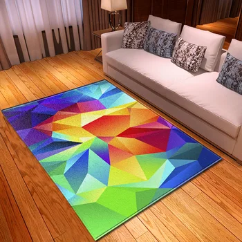 Nordic Štýl Multicolor Koberce pre Obývacej Izby, Spálne, Koberčeky Oblasti Moderných Domov Luxusný Koberec Farba 3D Geometrické Veľké Podlahové Rohože