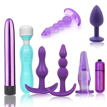 8pcs/veľa Silikónové Korálky Análny Plug G-Spot Vibrátor Riti Masér Dospelých, Sexuálne Hračky Pre Mužov, Ženy Klitoris Stimulácia Sex Produkt Set