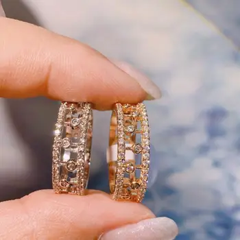 HIBRIDE Večnosti Luxusné Čalúnené Elegantné Prstene Pre Ženy, Svadobné Kubický Zirkón Zapojenie Dubaj Svadobné Vyhlásenie Prst R-237