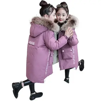 Dievčatá Zimná Bunda 2020 Nové Deti Oblečenie Móda Dole Čalúnená vrchné oblečenie Oblečenie pre Dievčatá 10 Rokov dievčenské Zimné Kombinézy