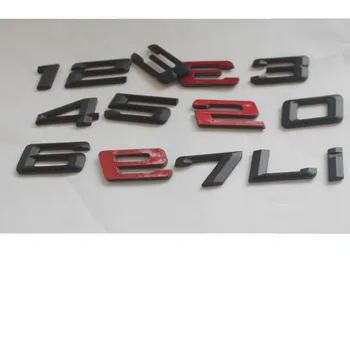 Matný Čierny ABS Počet Písmen Slovo Kufri Odznak Znak Emblémy pre BMW 5 Series 520i 523i 525i 528i 530i 535i 540i 545i k550i