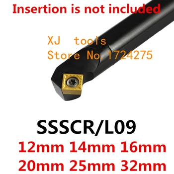 1PCS 12 mm 14 mm 16 mm 20 mm 25 mm 32 mm SSSCR09 SSSCL09 S12M-SSSCR09 S16Q-SSSCR09 Pravej/Ľavej Strane CNC sústruhov nástroje