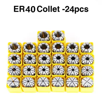 Vysoká Presnosť ER40 collets 3 mm - 26mm Jar Collet na 0,005 presnosť ER40 Collet Chuck Držiteľ CNC Stroj Gravírovanie Frézovanie