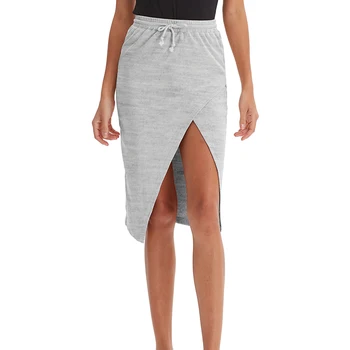 Eco-priateľský bavlna spandex sukne štrbinou ceruzku sukne otvorom koleno ženy sukne všetky ročné obdobia plus veľkosť M30176