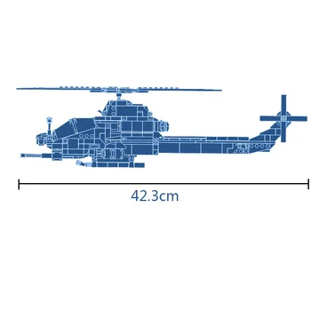 Vojenské Série Svetovej Vojny U.S. Air Force Obrnených Síl AH-1Z Pilotka lietadla DIY Model Stavebné kamene, Tehly, Hračky, Darčeky