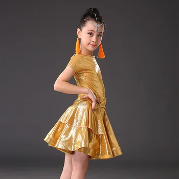 Populárne latinské Tanečné Kostýmy Deti bez Rukávov Tango Cha Cha Rumba, Salsa Sála Praxi Nosenie Samba Výkon Oblečenie DC4616