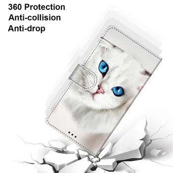 Kože Flip puzdro pre Samsung S9 Plus puzdro na Samsung Galaxy S7 S8 S9 S10 Poznámka 10 Plus Kryt 3D Peňaženky Magnetické Telefón Prípade
