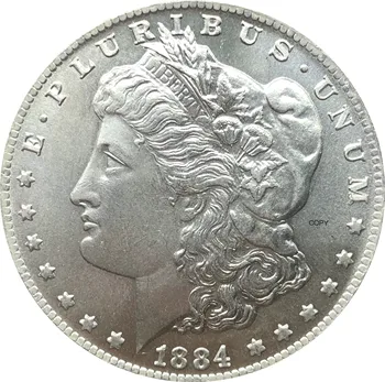 Spojené Štáty Americké 1884 CC Morgan Jeden Dolár NÁS Mince Slobody 90% Striebra V Boha veríme, Skopírujte Mince
