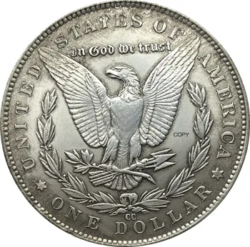 Spojené Štáty Americké 1884 CC Morgan Jeden Dolár NÁS Mince Slobody 90% Striebra V Boha veríme, Skopírujte Mince