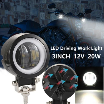 20 W Auto Svetla LED Pracovné Svetlo Off-road Lampa pre Motocykel ATV 4WD 4X4 Vodotesný, Hmla Lampa 800 lm 6500K
