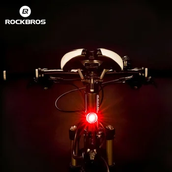 ROCKBROS Nepremokavé Smart Bicykel Bicykel Svetlo USB Nabíjateľné IPX5 Mini LED zadné svetlo MTB jazda na Bicykli Cestný bicykel Zadné Lampy, 5 Lúmenov
